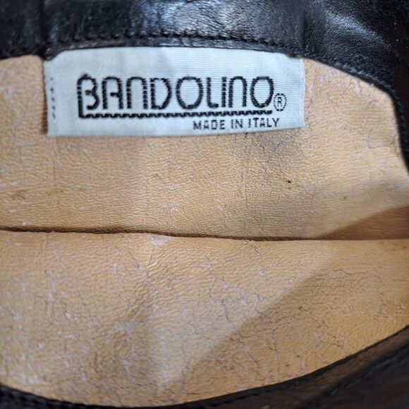 Bandolino Cowboy Boots Women's Black Leather Western Boots Size 8.5 - Picture 9 of 11